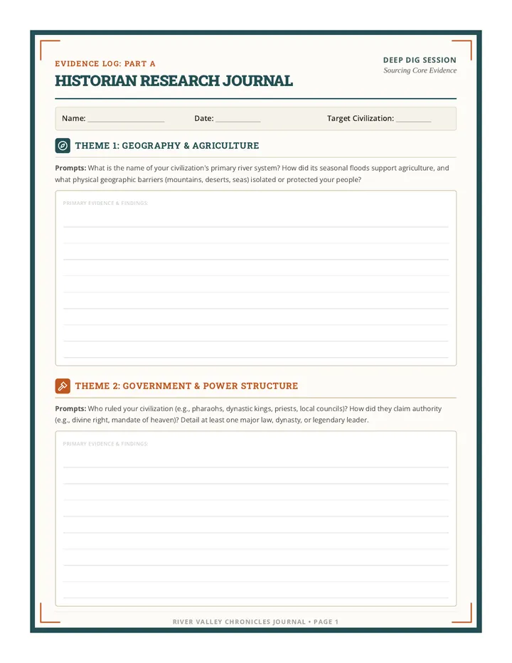 Historian Research Journal Document
