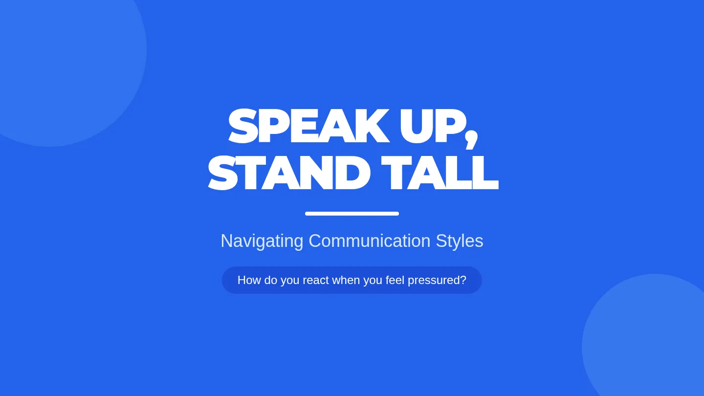 Speak Up Stand Tall Slides
