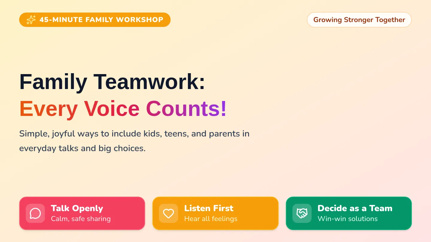 Family Teamwork Slides