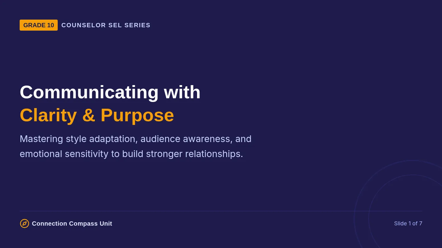Clarity and Purpose Slides