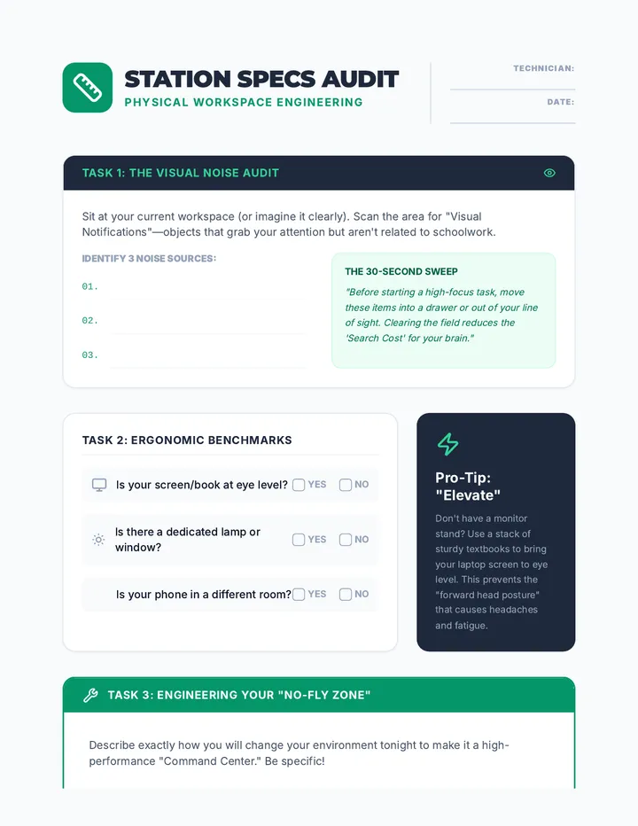 Station Specs Audit Worksheet