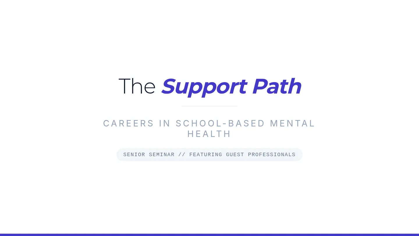 Support Path Senior Slides