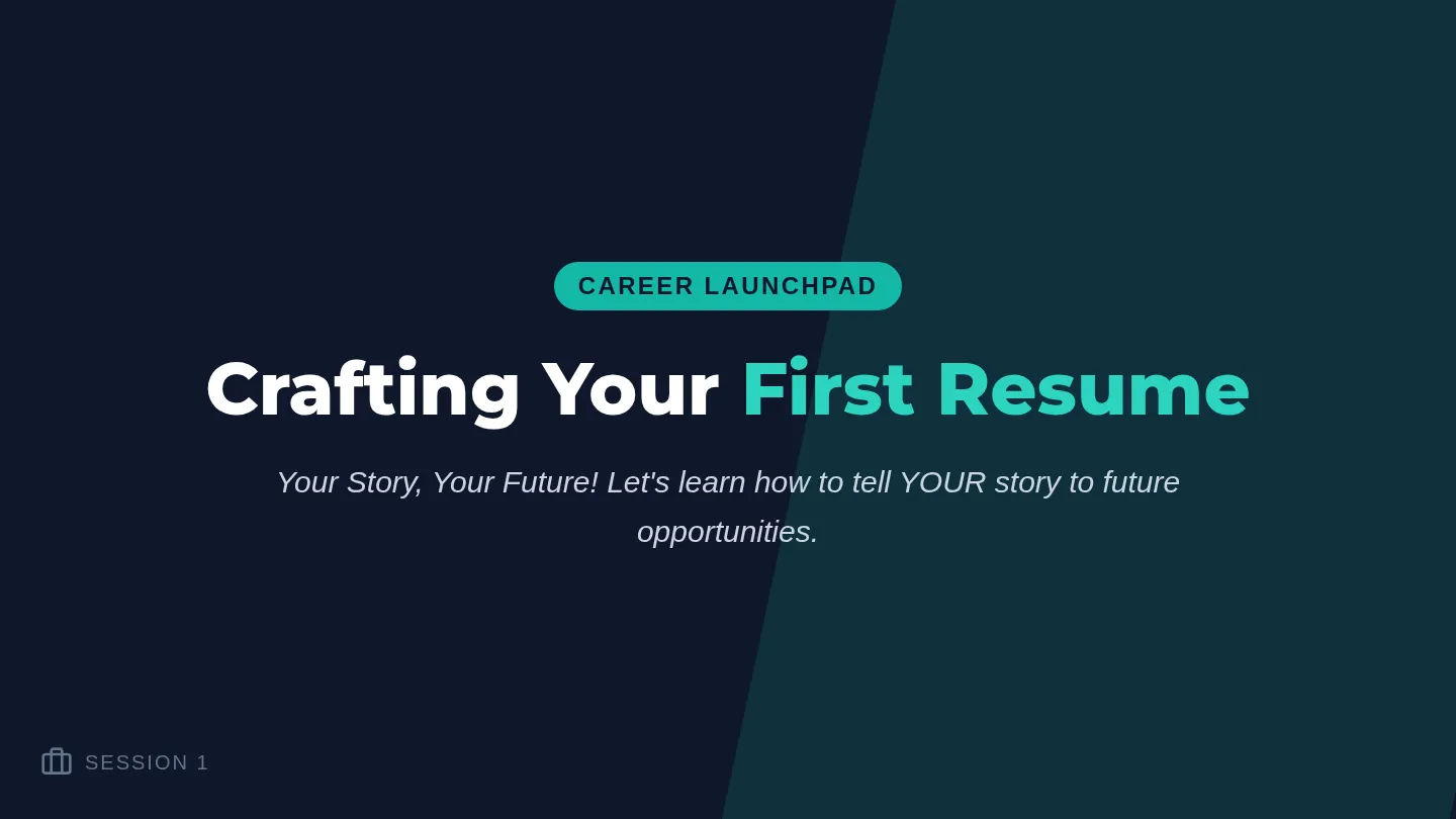 Crafting Your First Resume Slides