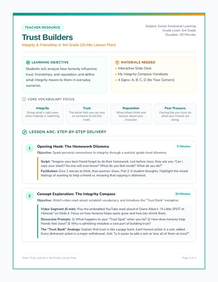 Trust Builders Teacher Guide