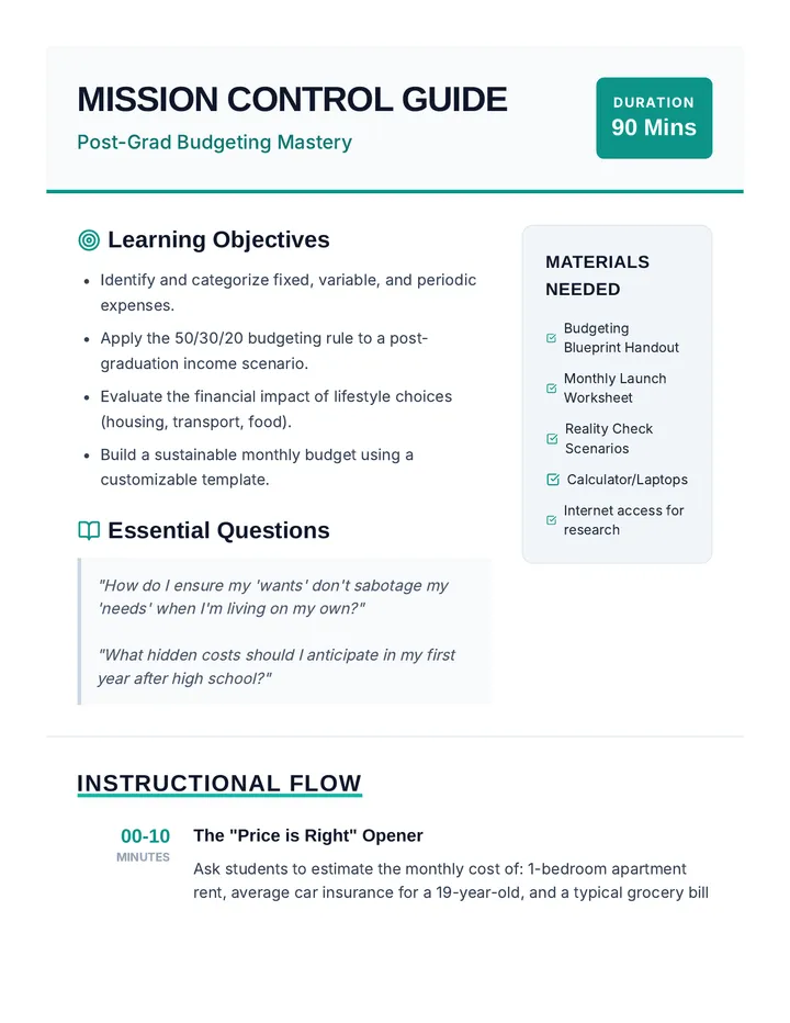 Mission Control Teacher Guide