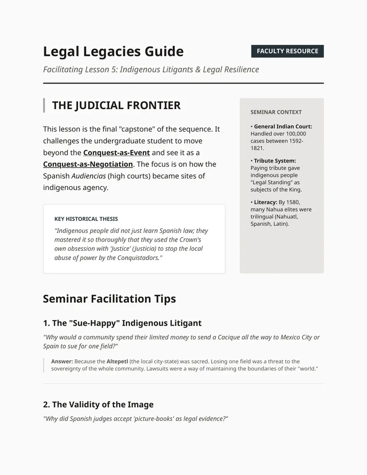 Legal Legacies Guide