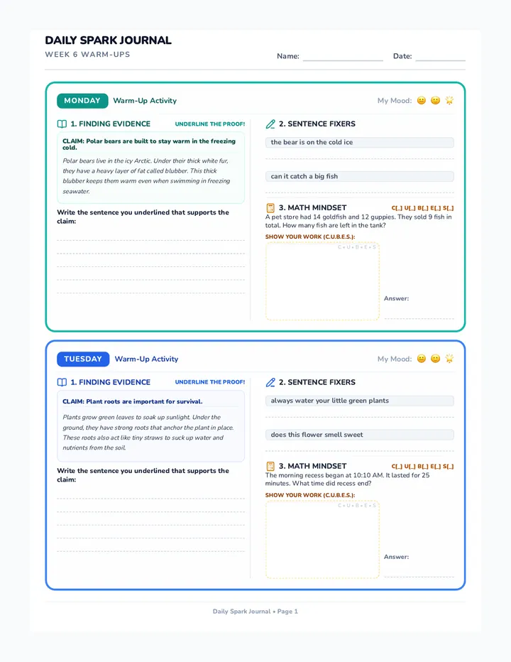 Week 6 Spark Booklet