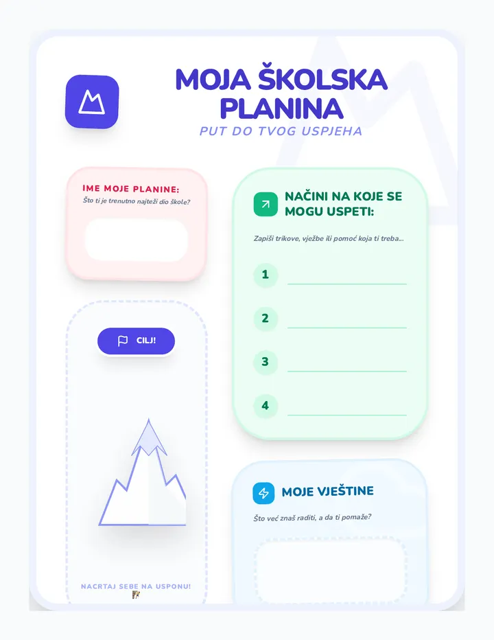 Moja Školska Planina Radni List Finalni Rezultat