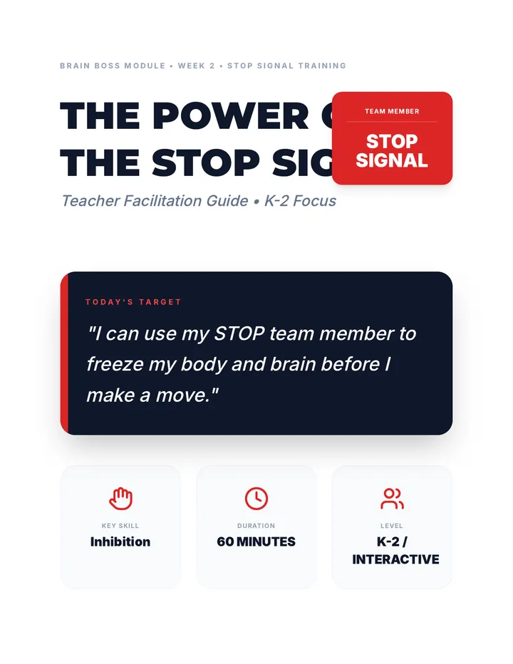 Stop Signal Facilitation Guide