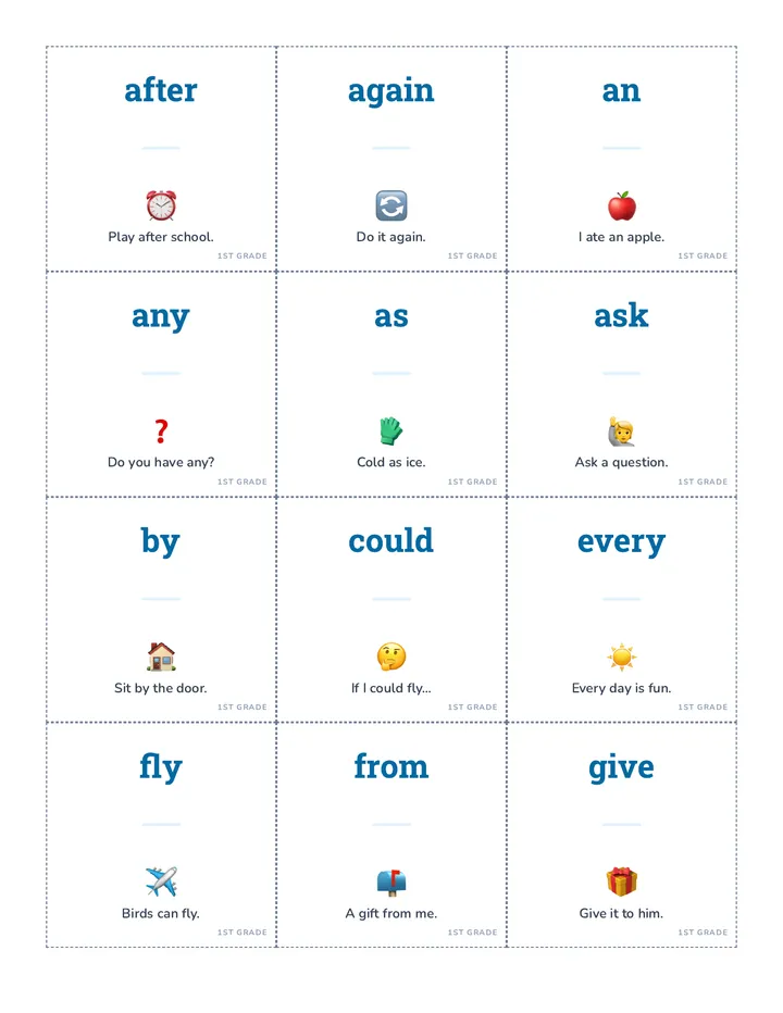 Word Garden 1st Grade Flashcards