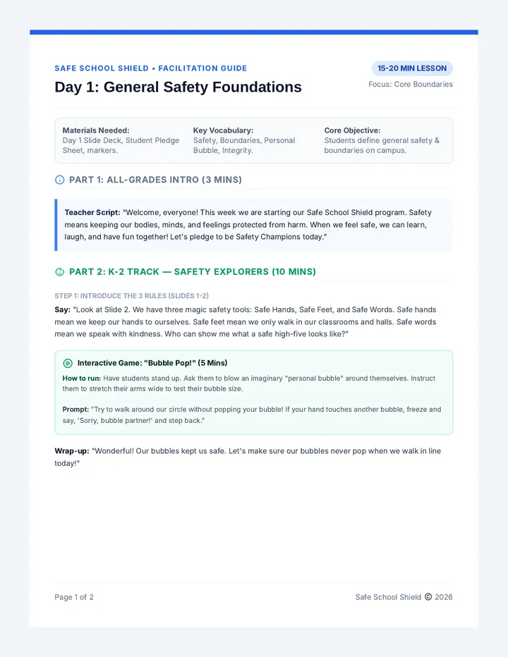 General Safety Script