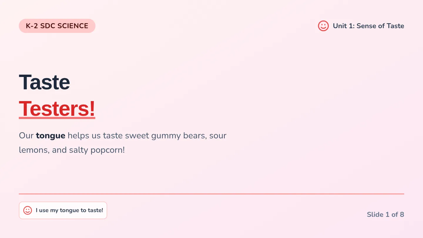 Taste Testers Slides