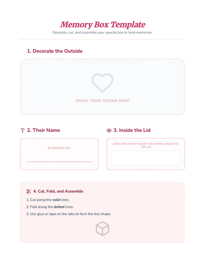 Memory Box Template