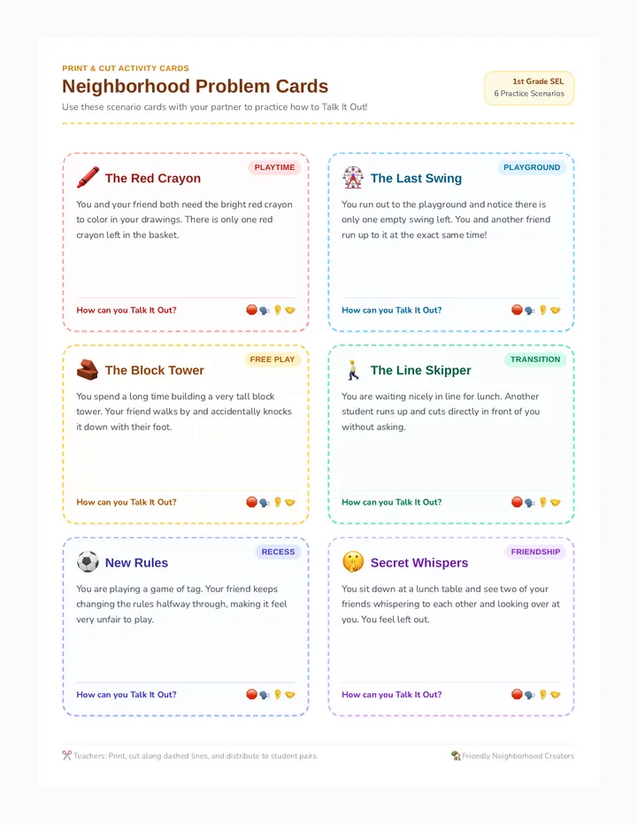 Neighborhood Problem Cards