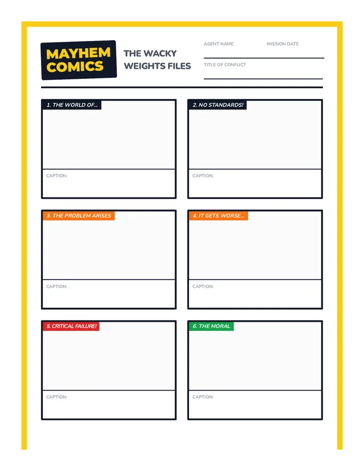 Measurement Mayhem Comic Template