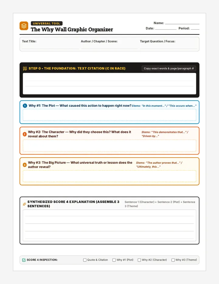 Why Wall Graphic Organizer