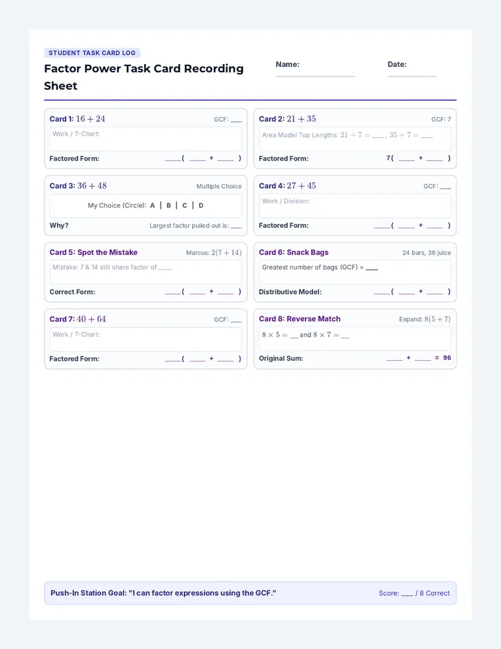 Factor Match Record Key