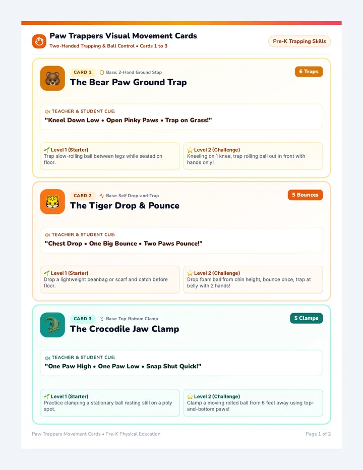 Paw Trappers Cue Cards