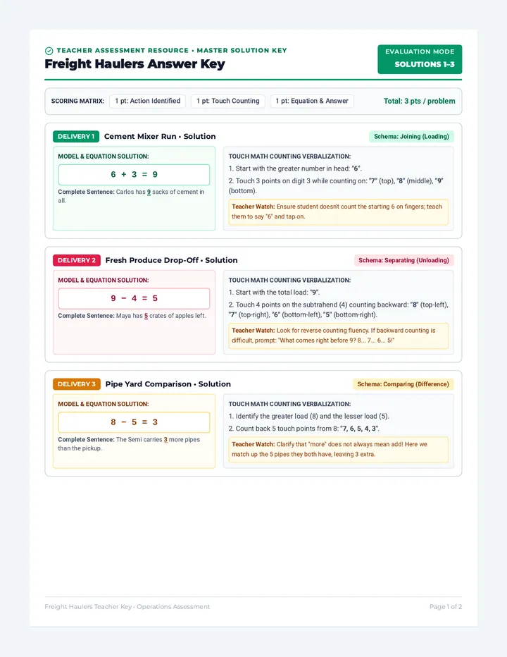 Freight Haulers Answer Key