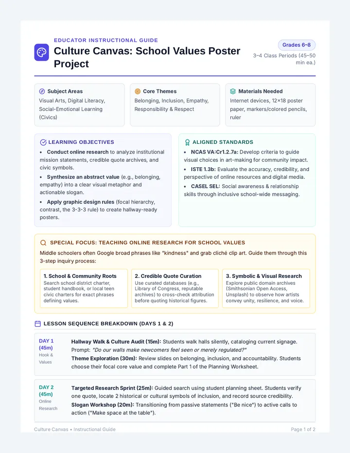 Culture Canvas Lesson Plan