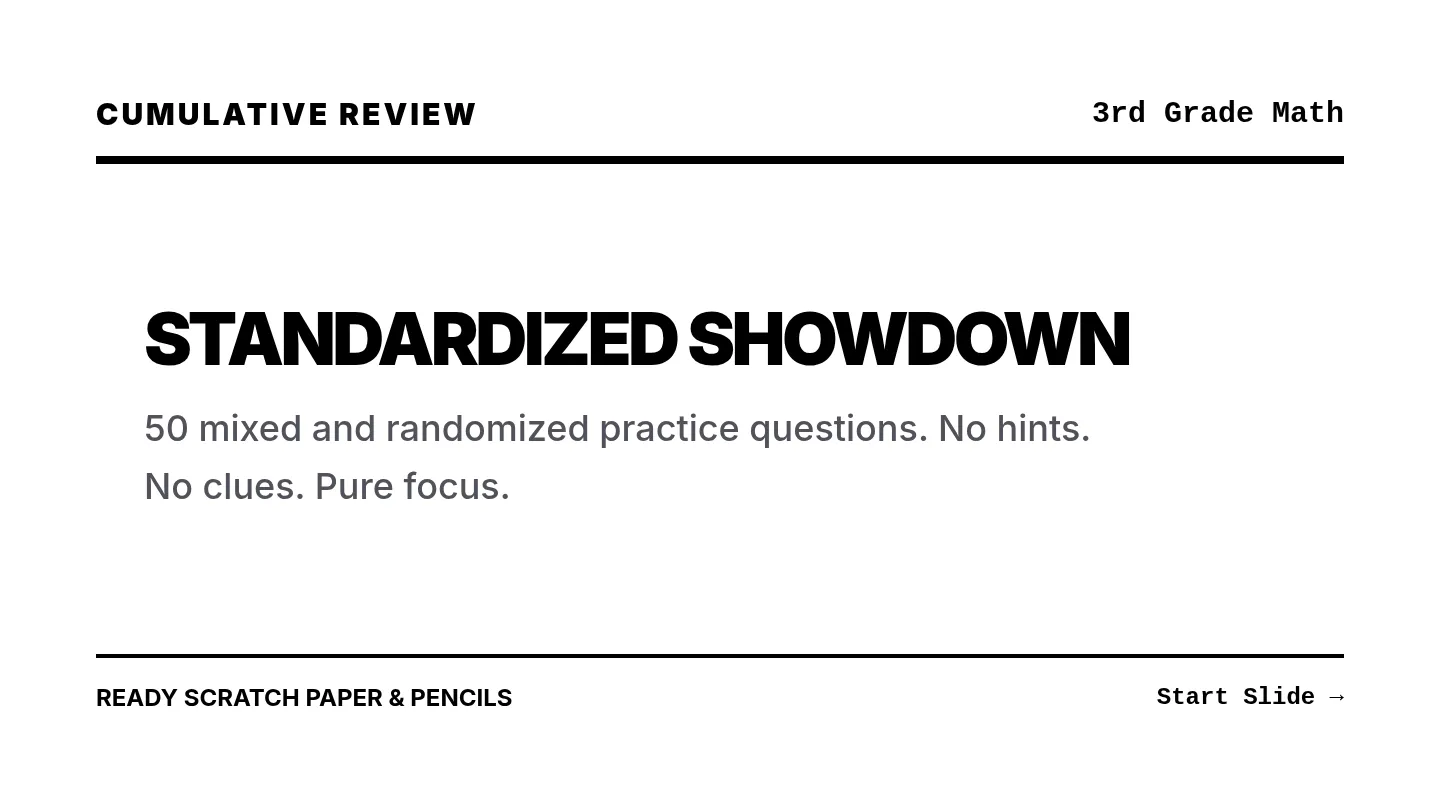 Standardized Showdown Slides