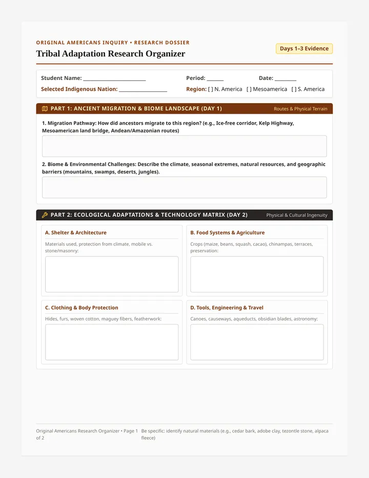 Tribal Adaptation Research Organizer