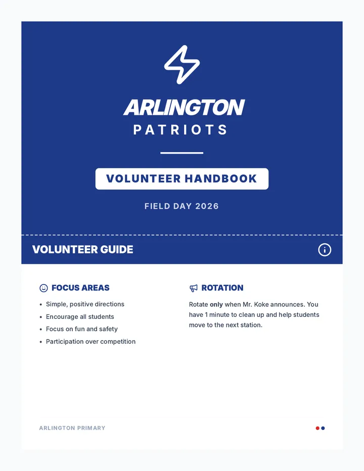 Volunteer Station Booklet
