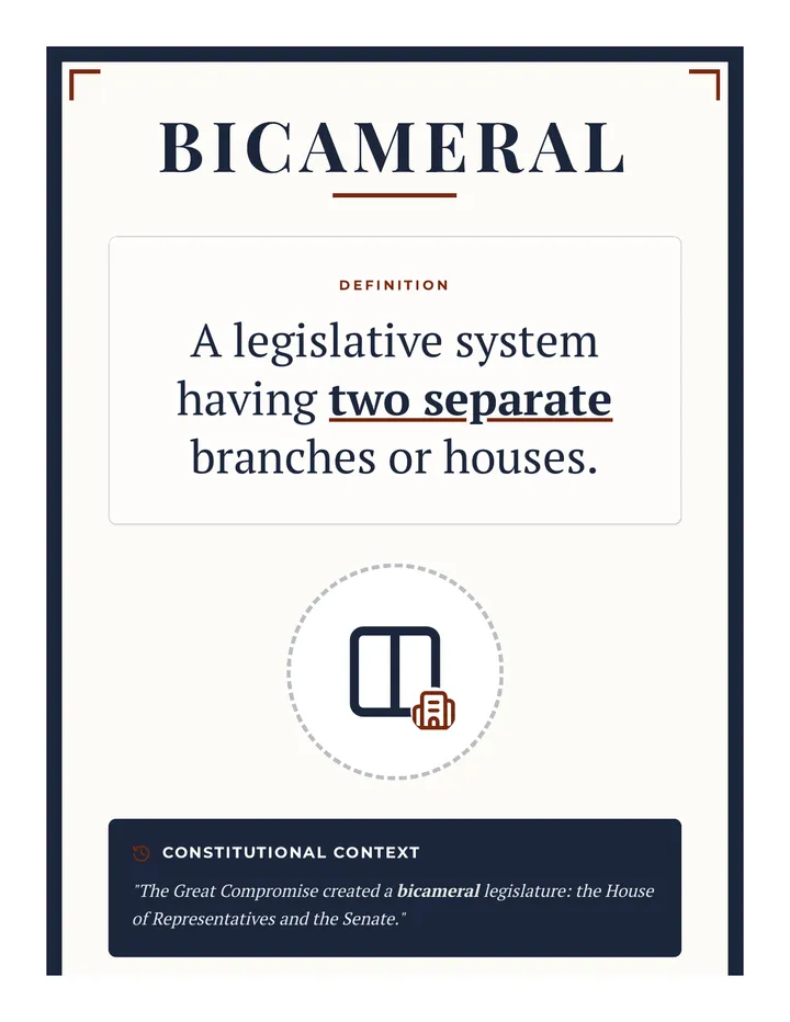 Bicameral Vocabulary Poster
