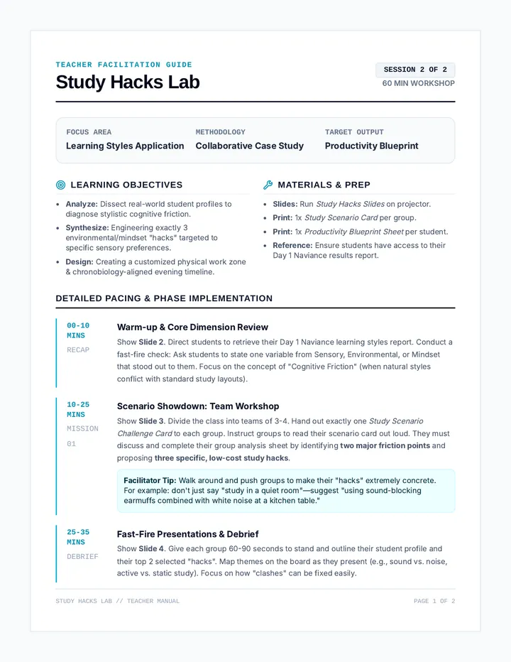 Hacks Lab Teacher Guide