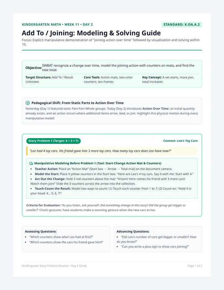Action Stories Teacher Guide