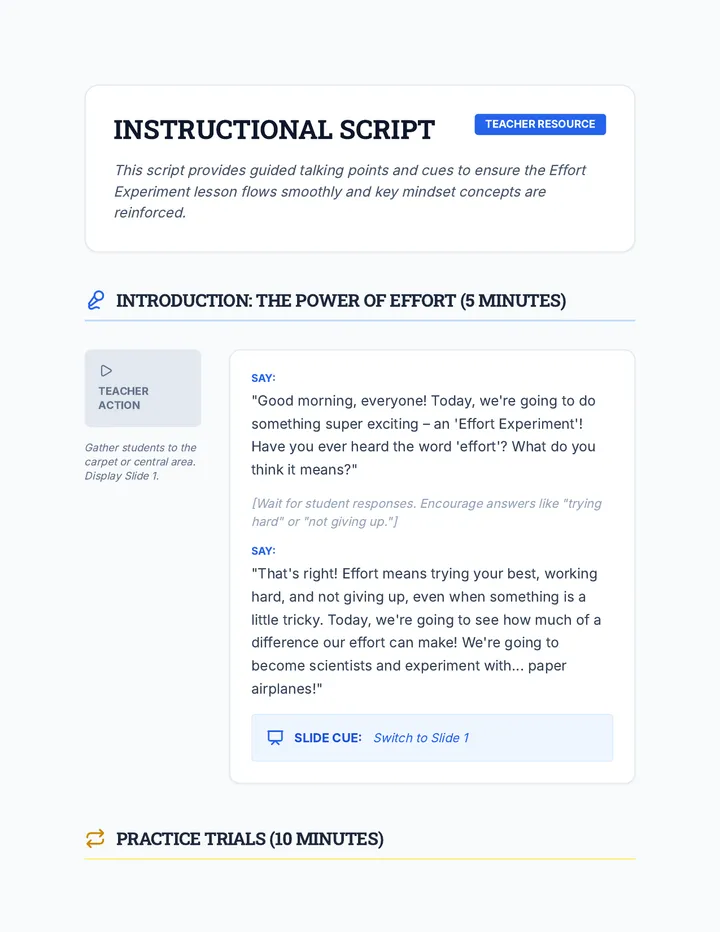 Effort Experiment Script
