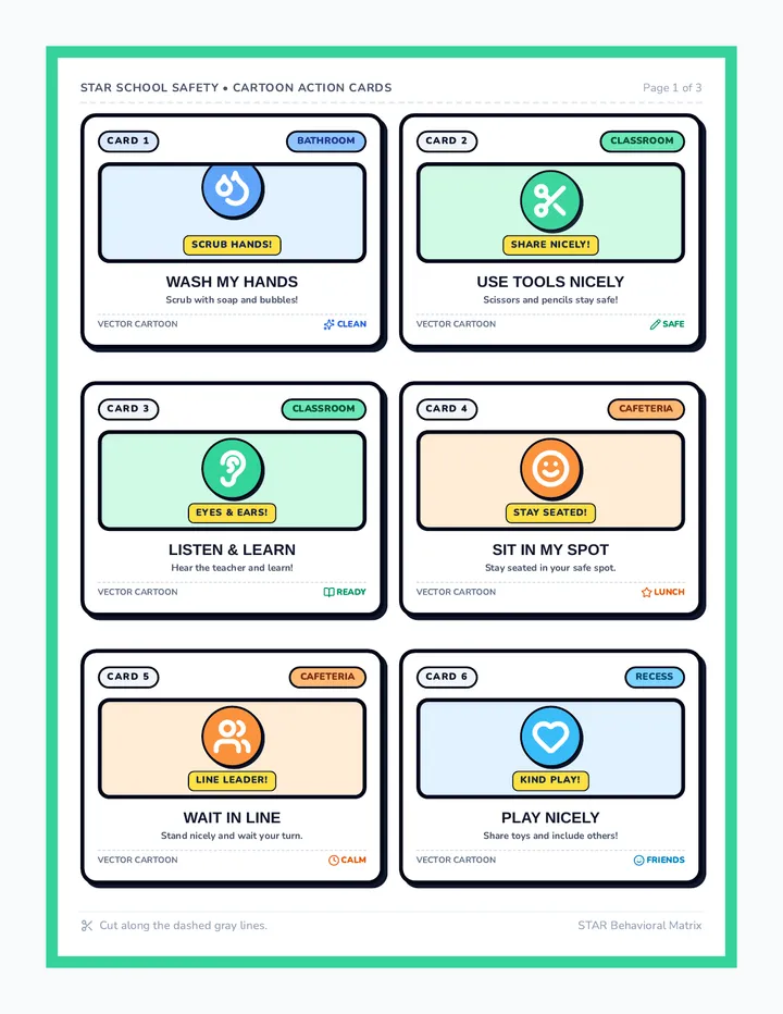 Safe Steps Action Cards