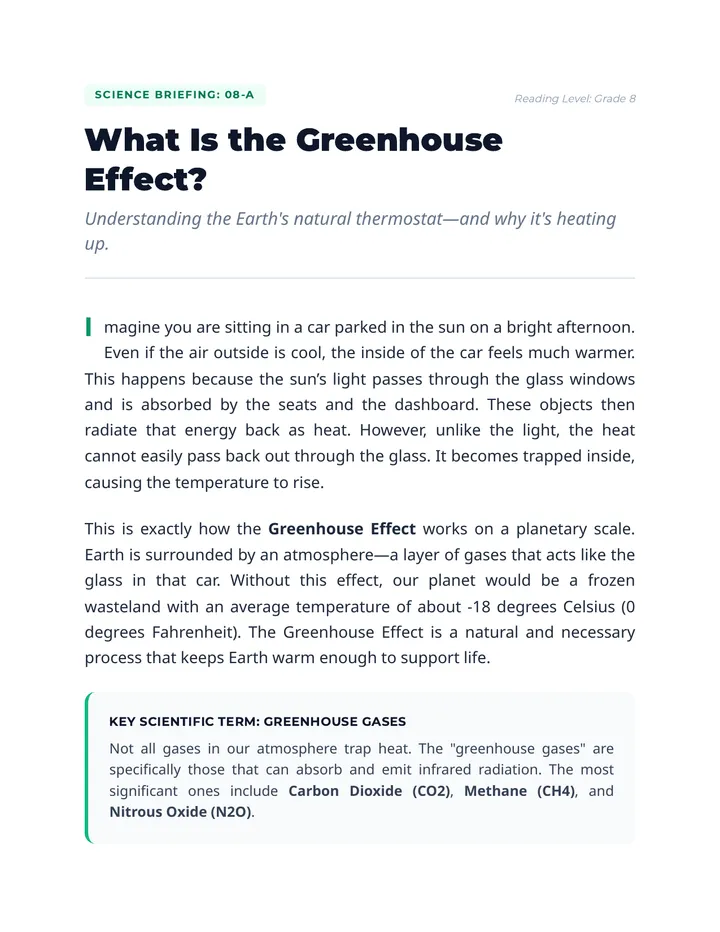 Climate Science Article