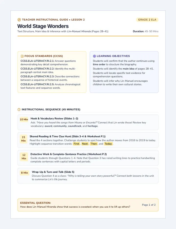 World Stage Teacher Guide