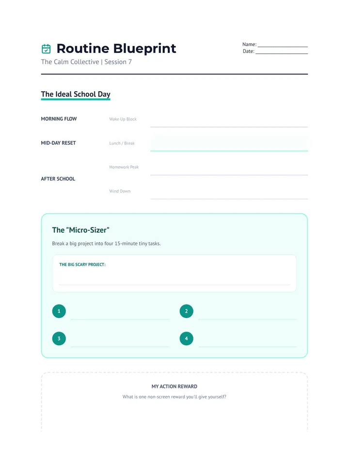 Routine Blueprint Worksheet