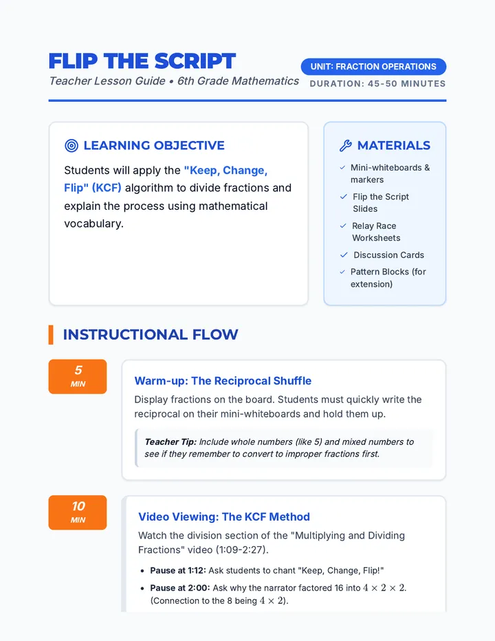 Flip the Script Teacher Guide