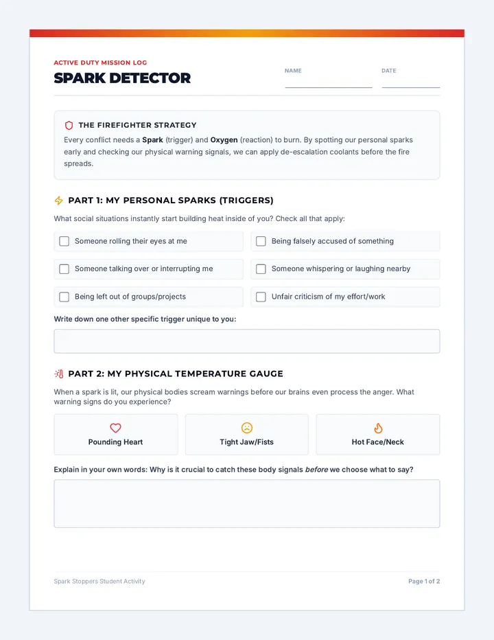 Spark Stoppers Mission Log