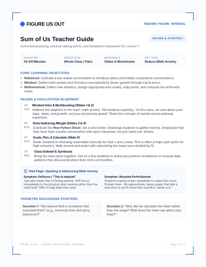 Sum of Us Teacher Guide