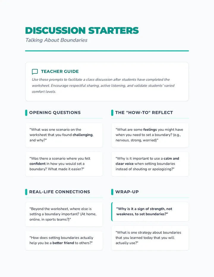 Discussion Starters Guide