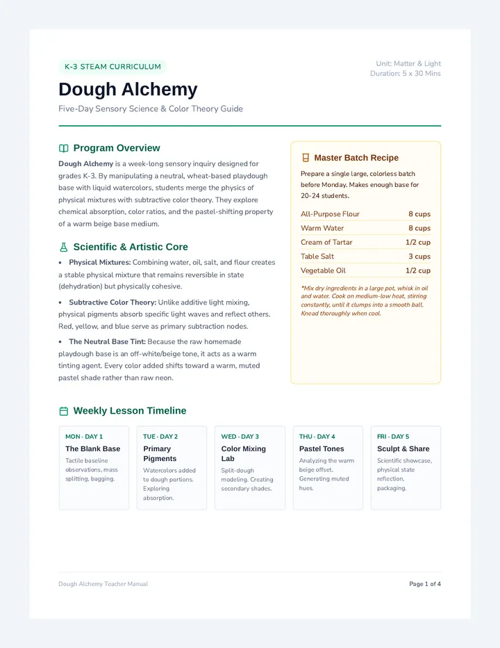 Dough Alchemy Teacher Guide