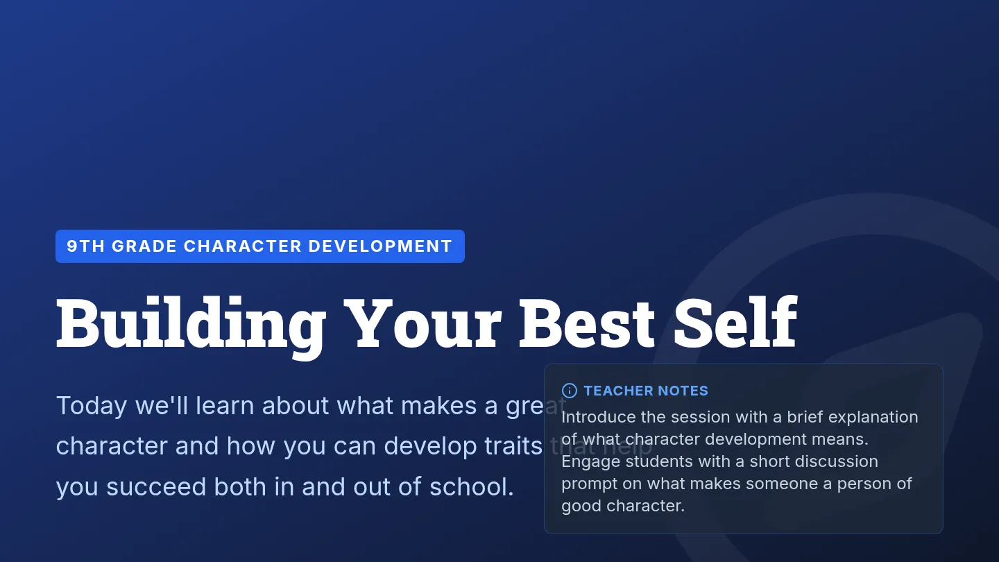 Building Your Best Self Slides