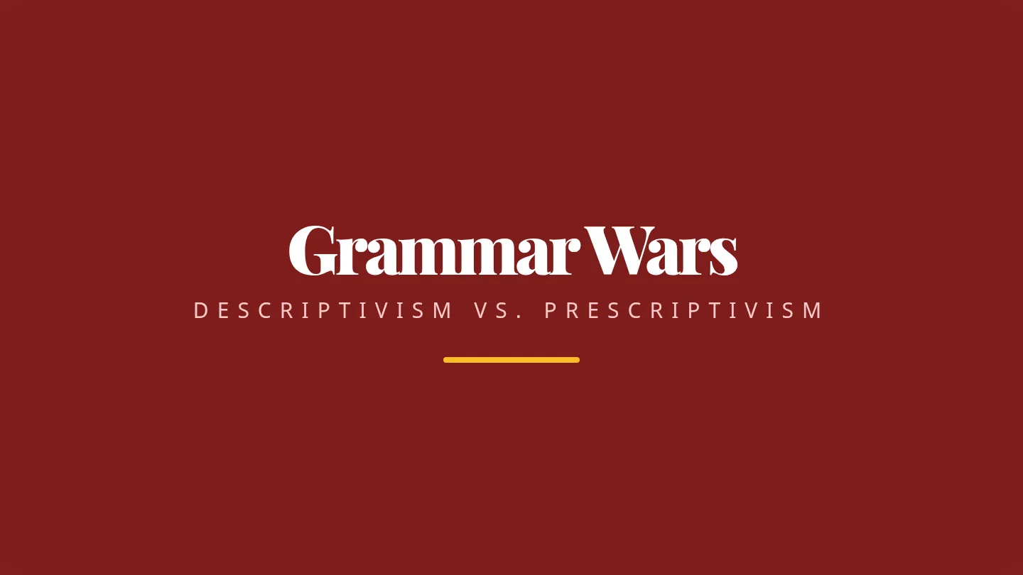 Grammar Wars Slides
