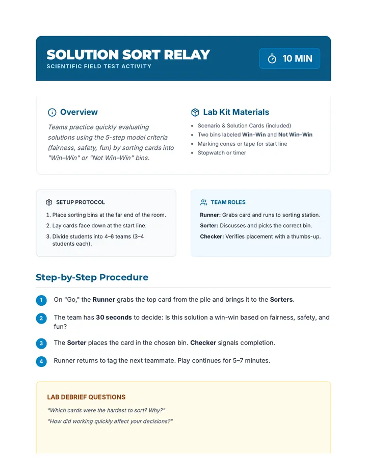 Solve It Scientist Relay Game