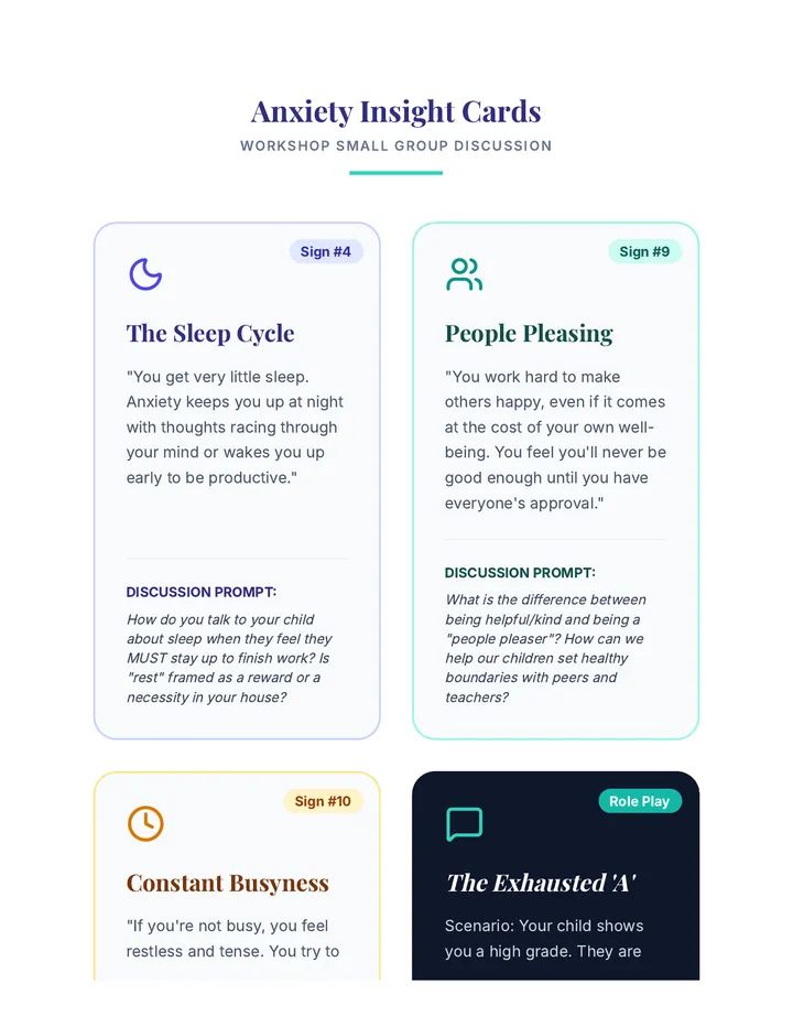 Anxiety Insight Cards Document