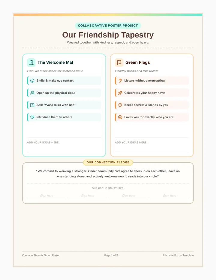 Friendship Tapestry Anchor Chart