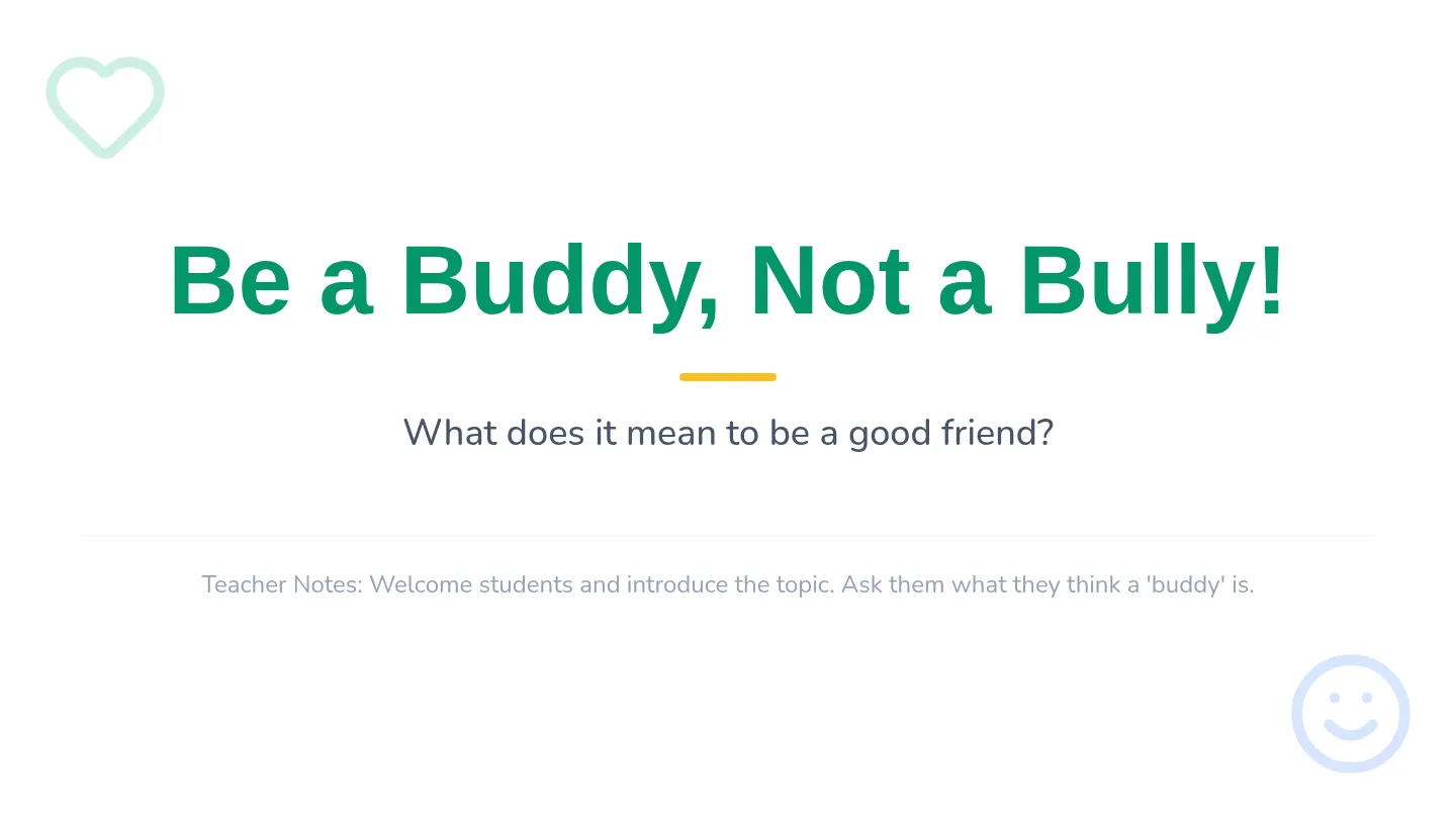 Be a Buddy Slide Deck