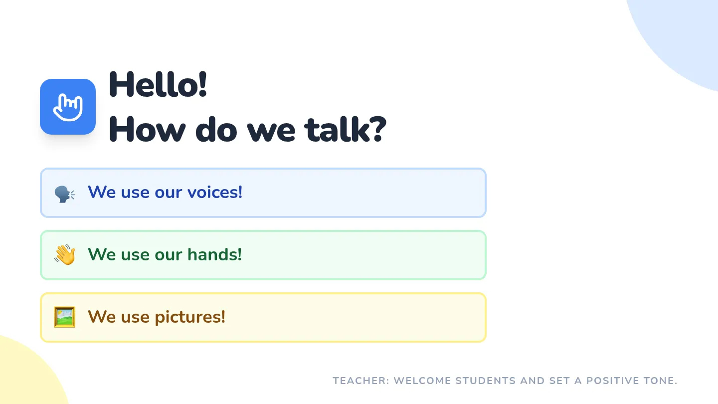 AAC Vocabulary Slides