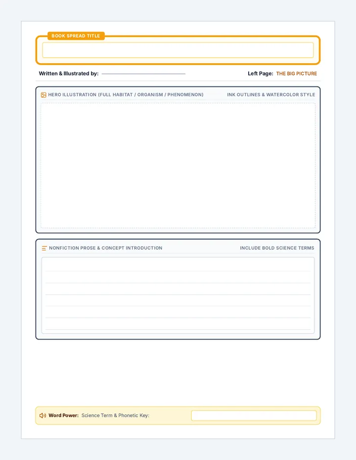 Nonfiction Double Spread Template