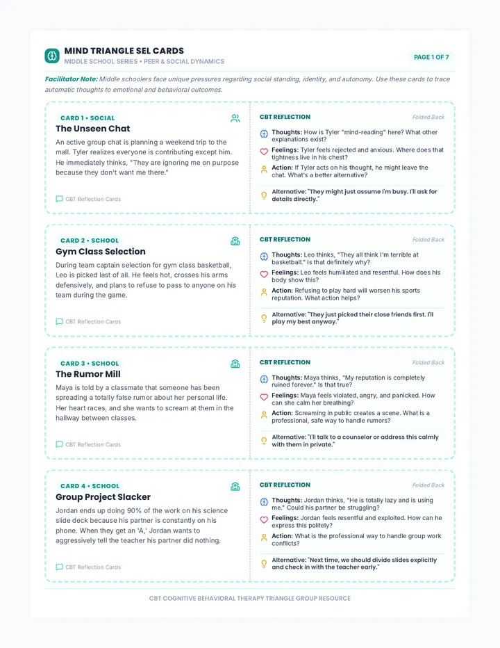 Middle School Discussion Cards