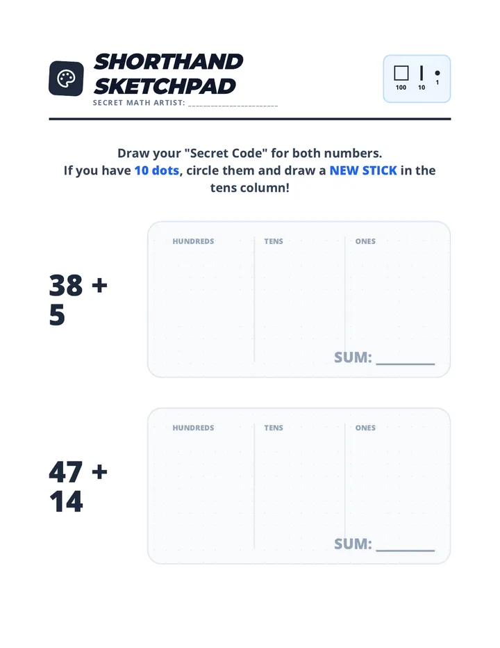 Shorthand Sketch Worksheet